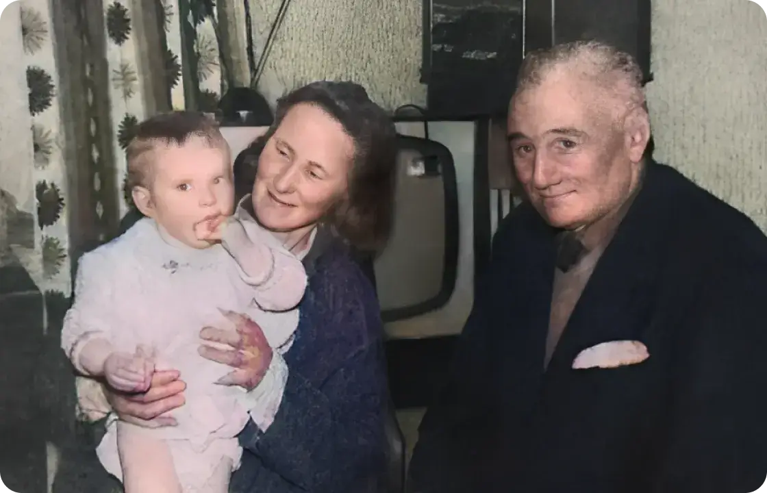 old damaged family photo repair