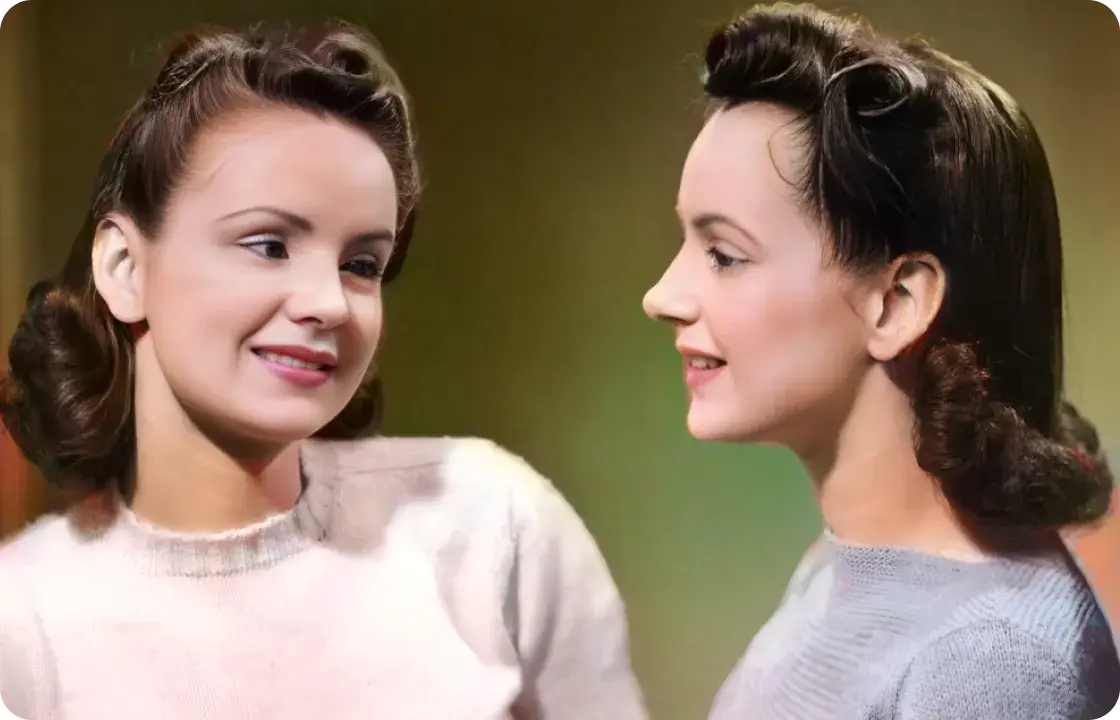 vintage woman picture restoration