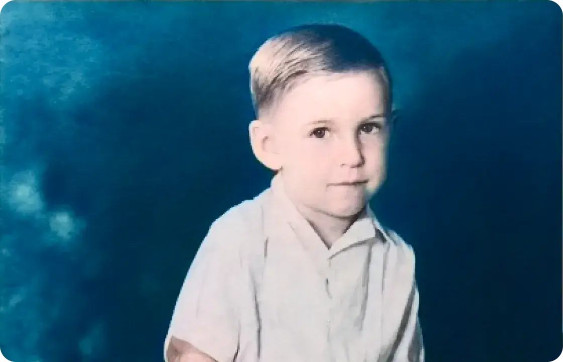 childhood portrait photo restoration