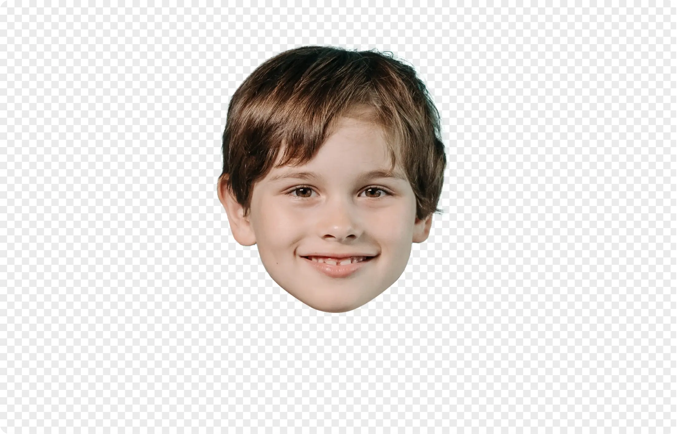 cut out a boy's face photo