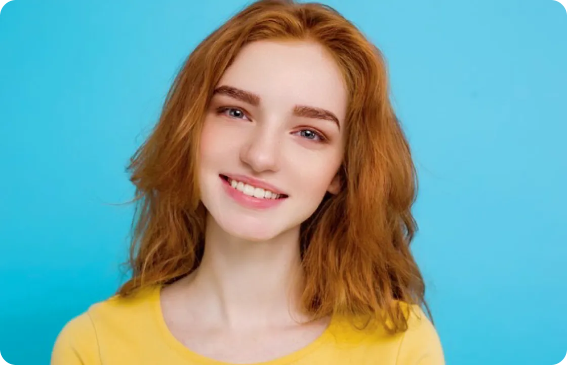 smooth face skin of woman headshot